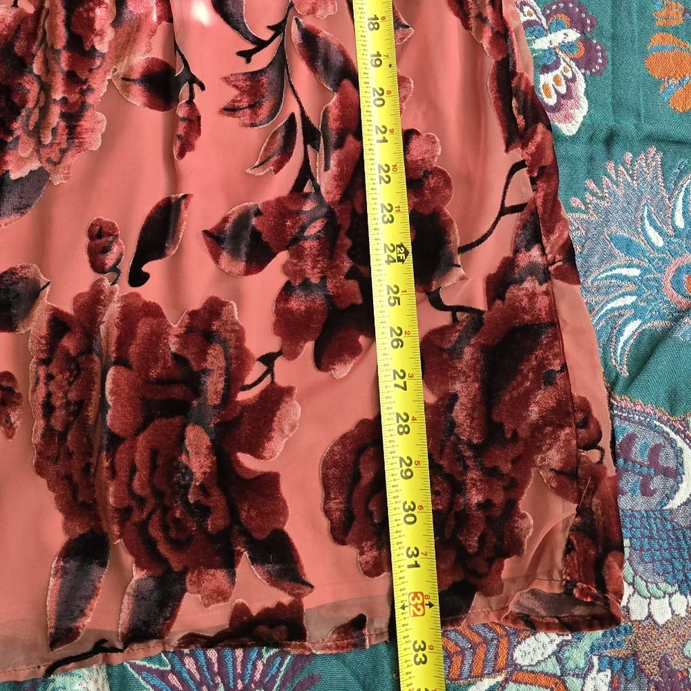 Floral Velvet Dress in Pink Combo - Picture 7 of 11